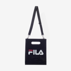 Fila Linear Logo Pu - Miesten Eco-pussi - Mustat | FI-46016